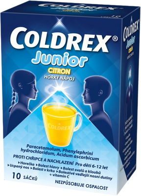 Coldrex Junior Citrón 10 vrecúšok