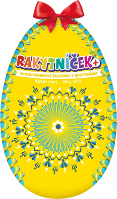 Rakytníček+ želatinky žlté vajcia 50 ks