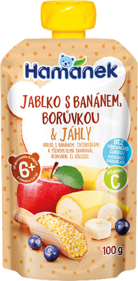 Hamánek Jablko s banánom, čučoriedkou a pšeno 100 g