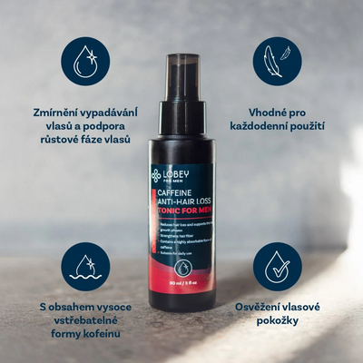 Lobey Kofeínové tonikum proti padaniam vlasov pre mužov 90 ml