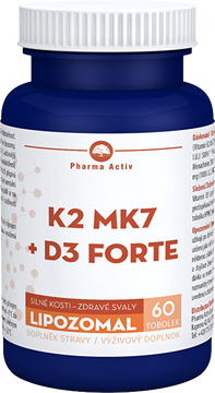Pharma Activ LIPOZOMAL K2 MK7 + D3 FORTE 60 kapsúl