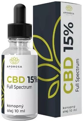 Aporosa CBD 15 % Full Spectrum konopný olej, 10 ml