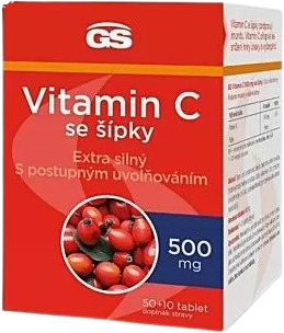 GS Vitamin C 500 + šípky 50+10 tabliet 60 tablet