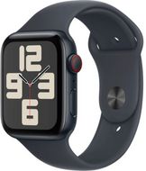 Apple Watch SE (2024) Cellular 40mm Temne atramentový hliník s atramentovým športovým remienkom M/L