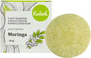 Kvitok Tuhý šampón s kondicionérom proti lupinam Moringa 50 g