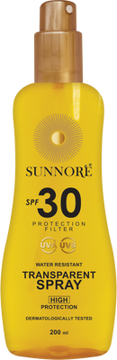 Sunnoré Transparentný sprej SPF 30, 200 ml