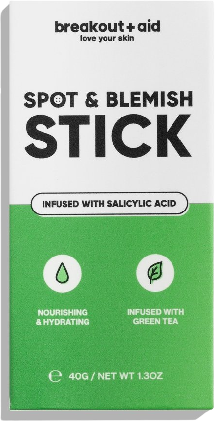 Breakout+aid Kaolinová maska na problematickú pleť v tyčinke (Spot & Blemish Stick) 40 g