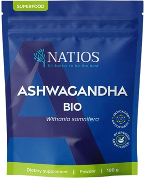 Natios Ashwagandha BIO prášok 100 g