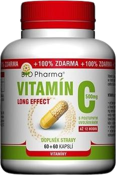Bio Pharma Vitamín C 500 mg Long Effect 120 kapsúl