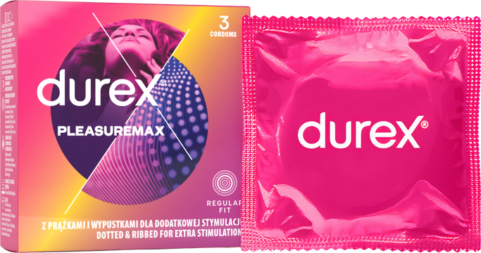 Durex Pleasuremax Kondómy 3 ks