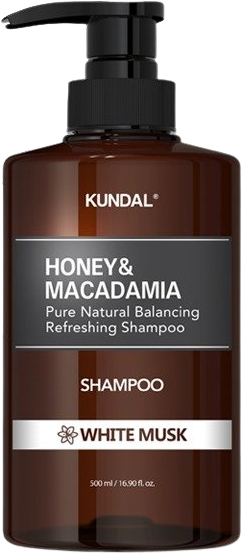 Kundal Honey&Macadamia Nature Shampoo - prírodný hydratačný šampón s vôňou Bieleho Pižma 500 ml
