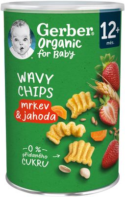 Gerber Wavy Chips mrkva a jahoda 35 g