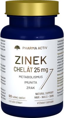 Pharma Activ Zinok chelát 25mg 90 tabliet