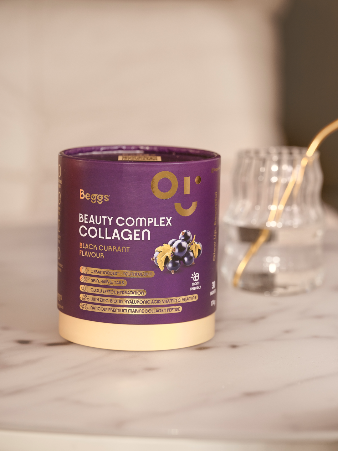 Beggs Beauty and Glow collagen Blackcurrant 30 x 5.8 g