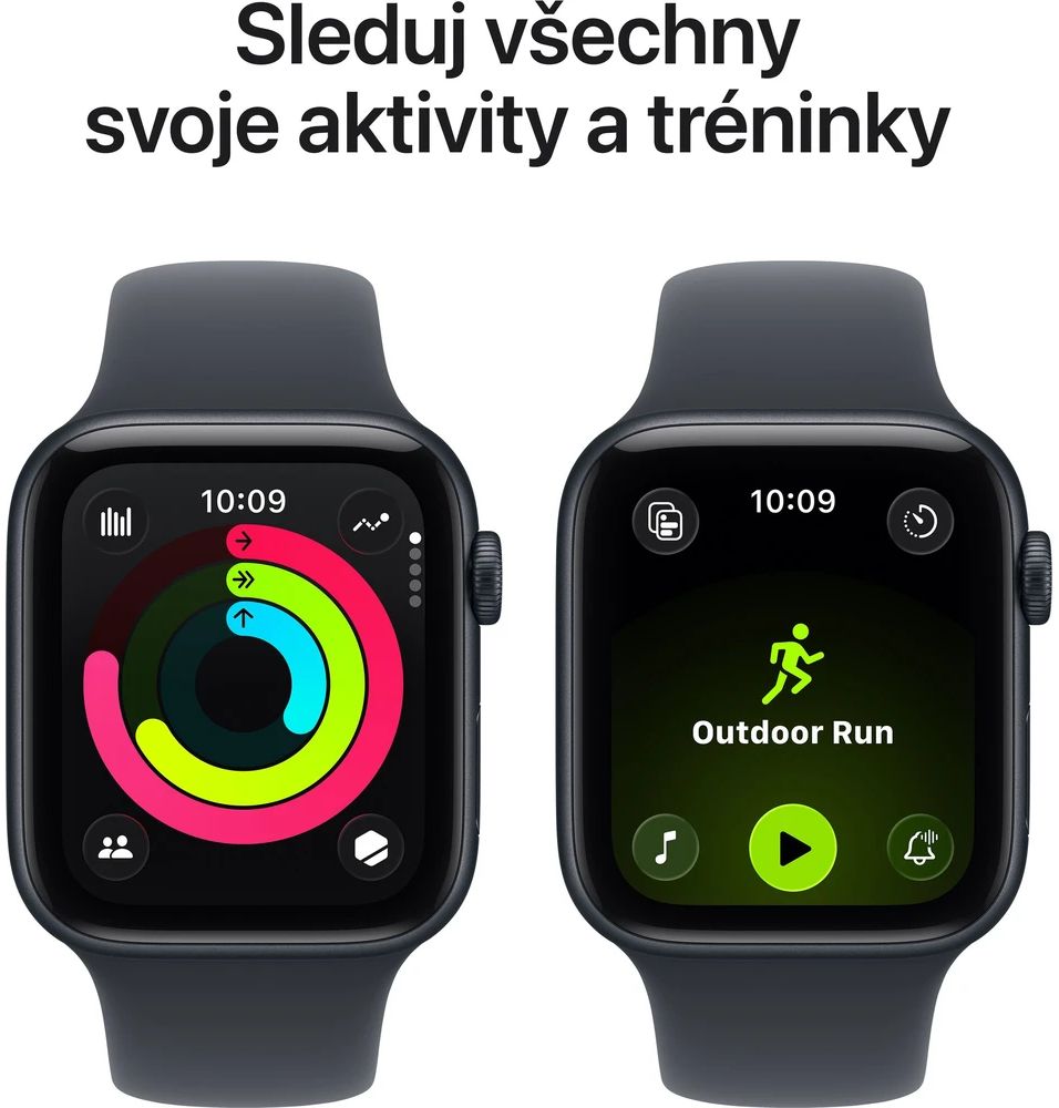 Apple Watch SE 3 Cellular 40mm Temne atramentový hliník s atramentovým športovým remienkom M/L