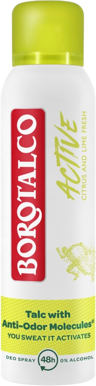 Borotalco Active Citrus and Lime Fresh, Antiperspirant dezodorant sprej Unisex 150 ml