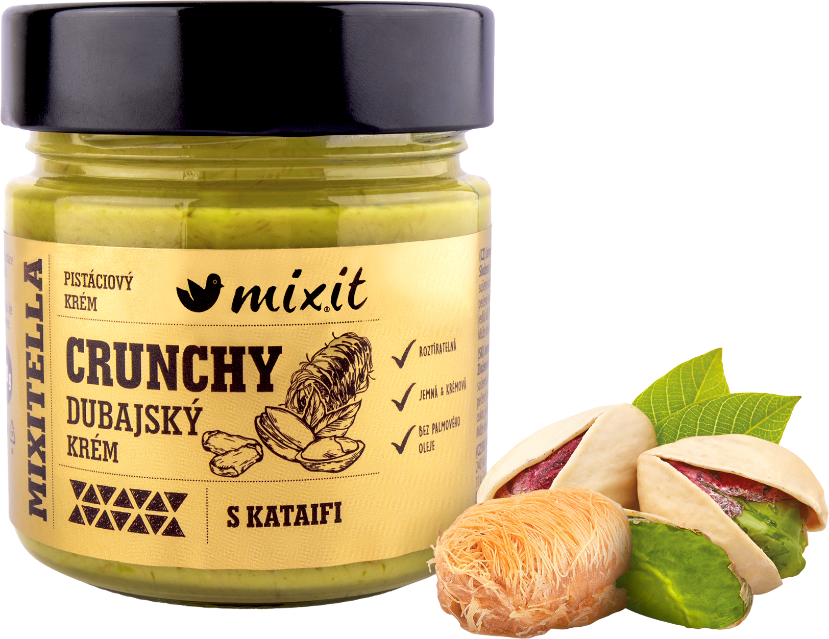 Mixit Mixitella - Chrumkavý dubajský krém s kataifi 220 g