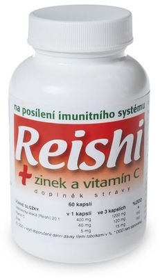 Naturvita Reishi + zinok a vitamín C 60 kapsúl
