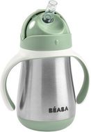 Beaba Pohár termoizolačný s brčkom, nerez Sage Green 250 ml