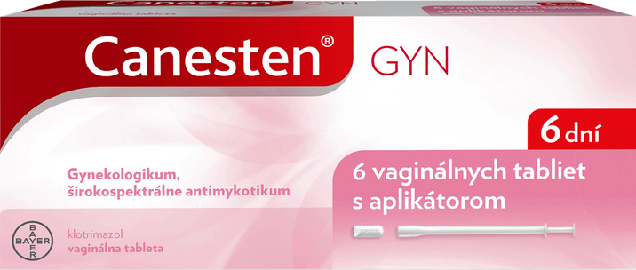 Canesten GYN 6 dní 100 mg, 6 tabliet
