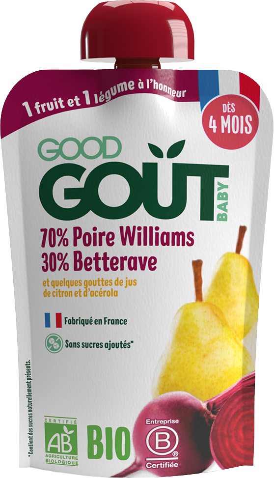 Good Goût BIO Hruška Williams s červenou repou 120 g
