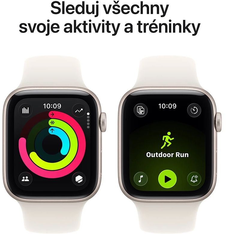 Apple Watch SE 3 GPS 40mm Hliníkové puzdro Starlight so športovým remienkom Starlight - S/M