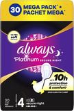 Always Platinum Secure Night (veľkosť 4) Vložky s krídelkami 30 ks