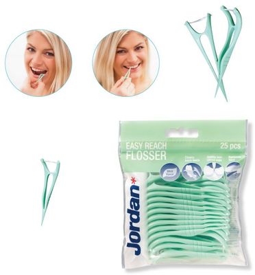 Jordan Easy Reach Dentálne špáradlá, 25 ks