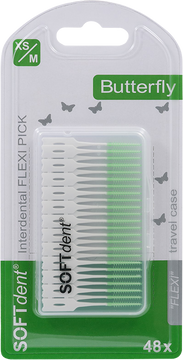SOFTdent Butterfly dentálne špáradlá Flexi Pick 48 ks