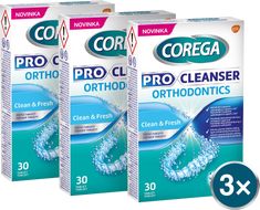 Corega čistiace tablety Pro Cleanser Orthodontics 3 x 30 tabliet