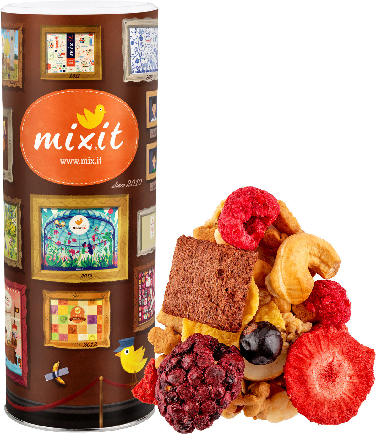 Mixit Narodeninový mix - granola, sušienky, ovocie a orechy 570 g