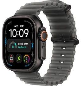 Apple Watch Ultra 4 GPS + Cellular 49mm Black Titanium Case with Translucent Black Ocean Band