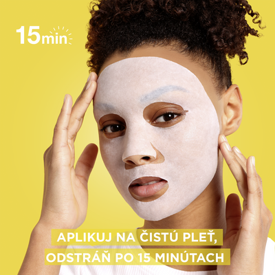 Garnier Skin Naturals hydratačná textílná maska pre rozjasněnie pleti s vitamínom C 28 g