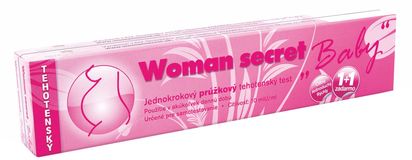 Woman Secret BABY Jednokrokový prúžkový tehotenský test 2 ks