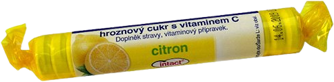 Intact hroznový cukor s vitamín C citrón 40 g