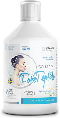 KolagenDrink COLLAGEN 10 000 PURE PEPTIDE® hydrolyzovaný rybí kolagén 500 ml