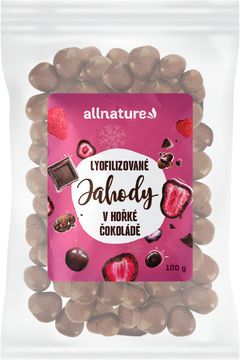 Allnature Mrazom sušené jahody v horkej čokoláde 100 g