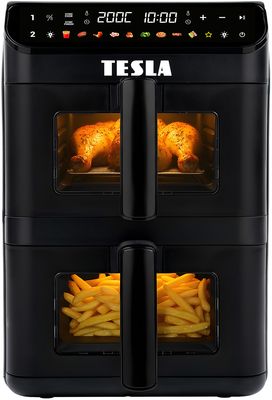 Tesla AirCook DualZone Q670 XXL - multifunkčná duálna digitálna horúcovzdušná fritéza