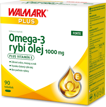 Walmark Omega - 3 FORTE rybí olej 1000 mg 90 kapsúl