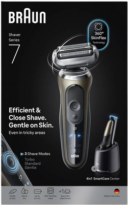 Braun Series 7 72-C7200cc, Holiaci strojček - zlatý