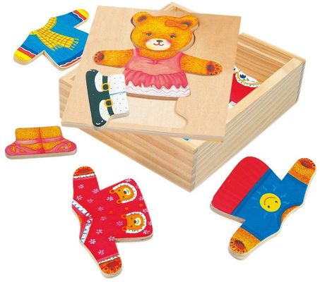 Bino Oblékací puzzle - medvedica 18 ks