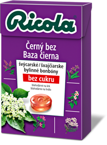 Ricola Cukríky čierna baza 40g