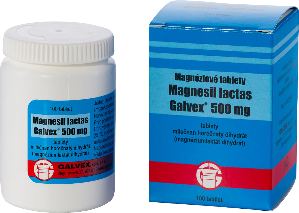 Galvex Magnesii lactas 500 mg 100 tabliet