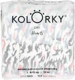 Kolorky DAY Srdce veľ. L (8-13 kg) 19 ks