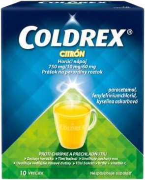Coldrex horúci nápoj citrón 10 vrecúšok
