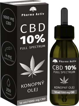 Pharma Activ CBD 10% Full Spectrum Konopný olej 1000mg 10 ml