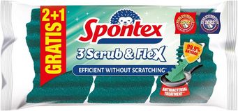 Spontex Scrub & Flex, Extra ohybná hubka na riad 3 ks