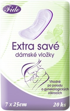 Fide Extra šetrené vložky pôrodné. 20 ks
