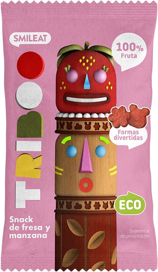 Smileat Eco Triboo ovocné jablkovo-jahodové cukríky 25 g