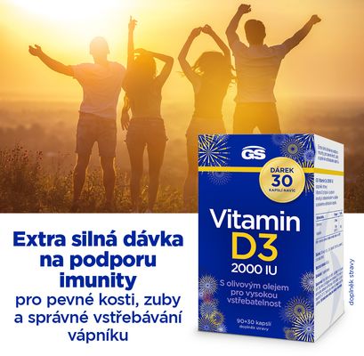 GS Vitamin D3 120 kapsúl